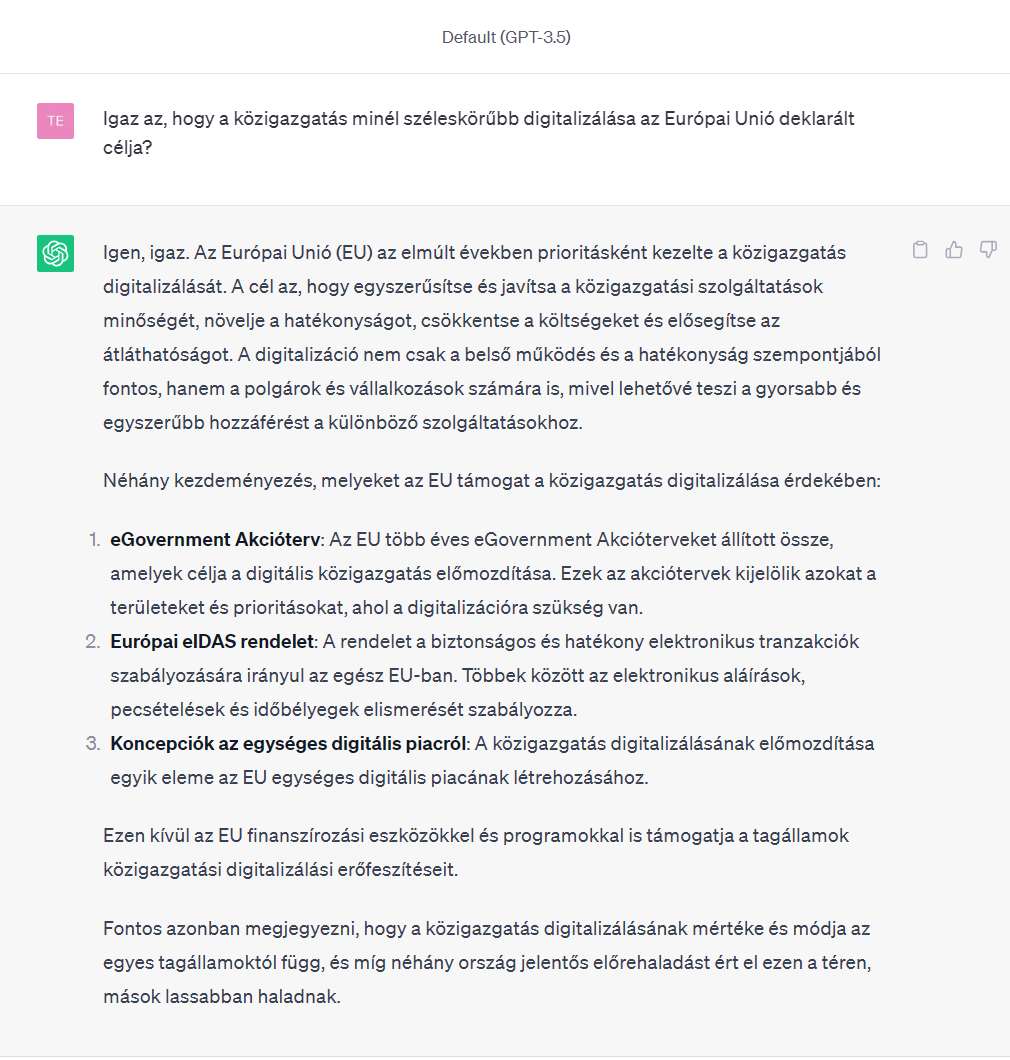 chat gpt a digitalizációról